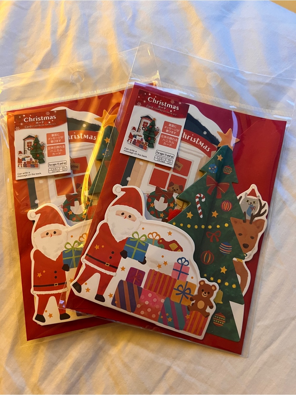Holiday Santa & Christmas Tree Card (CAD 6 for 2)